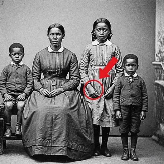It was just a simple family photo from 1872, but look closely at the sister’s hand