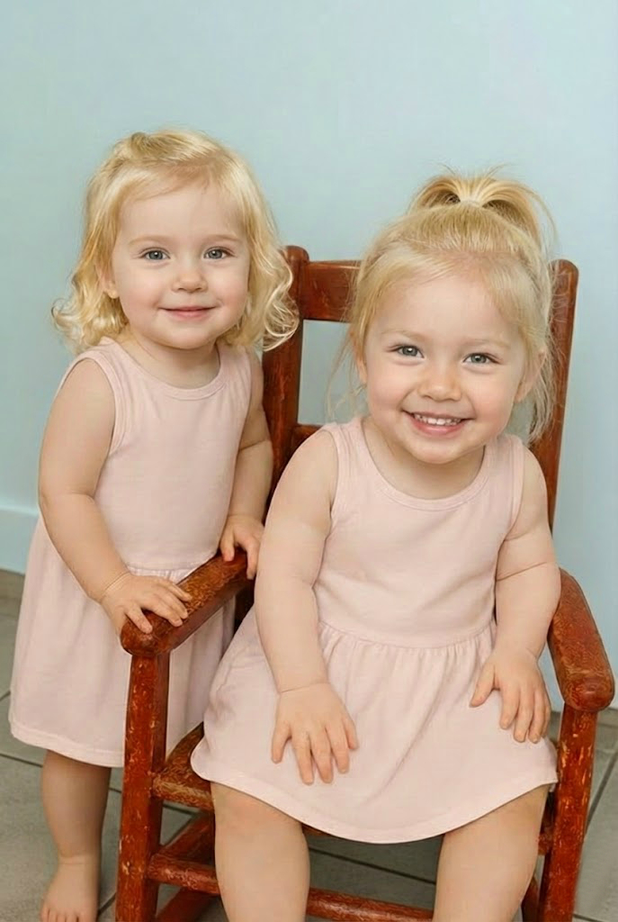 Young woman puts both babies inside the…See More